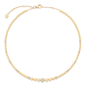 Isadora Cali White Diamond Pave Beaded Choker