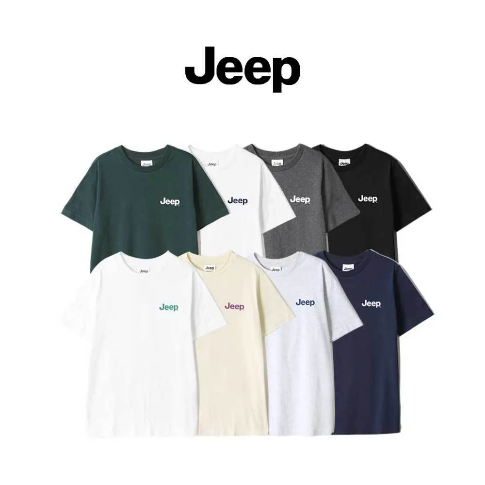 JEEP  |Crew Neck Unisex Street Style Plain Cotton Short Sleeves