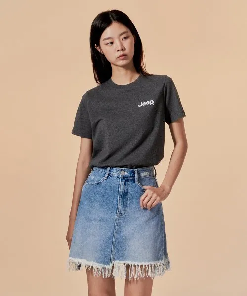 JEEP  |Crew Neck Unisex Street Style Plain Cotton Short Sleeves