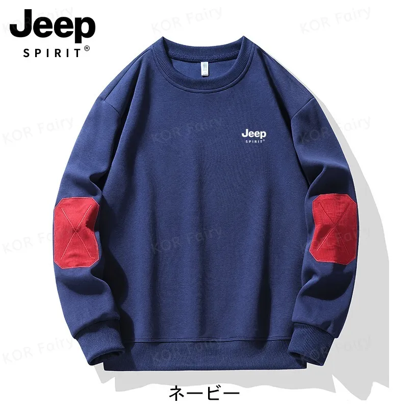 JEEP SPIRIT  |Unisex Street Style Oversized Logo Sweatshirts