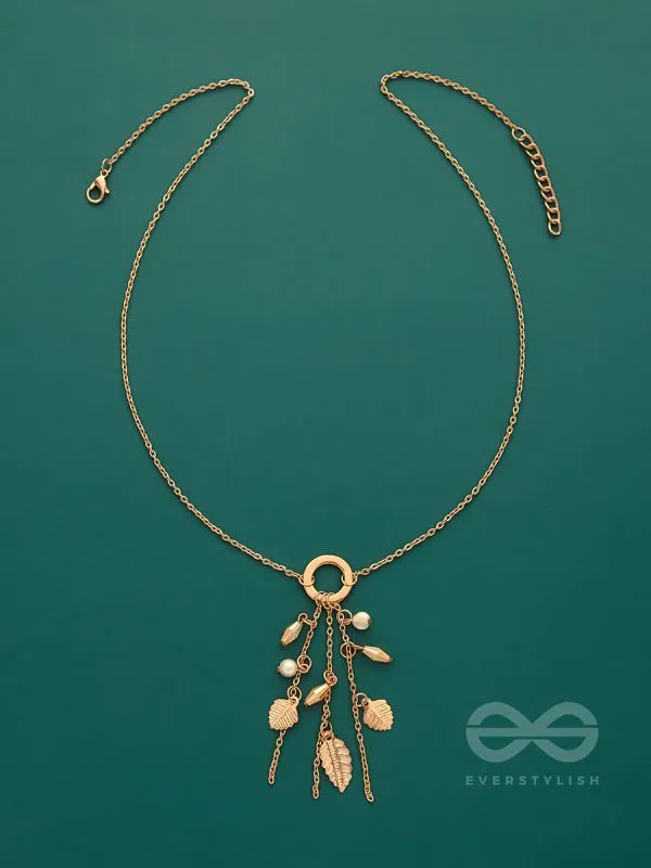 Joys Of Spring- Elegant Golden Necklace With Anti-Tarnish Coating