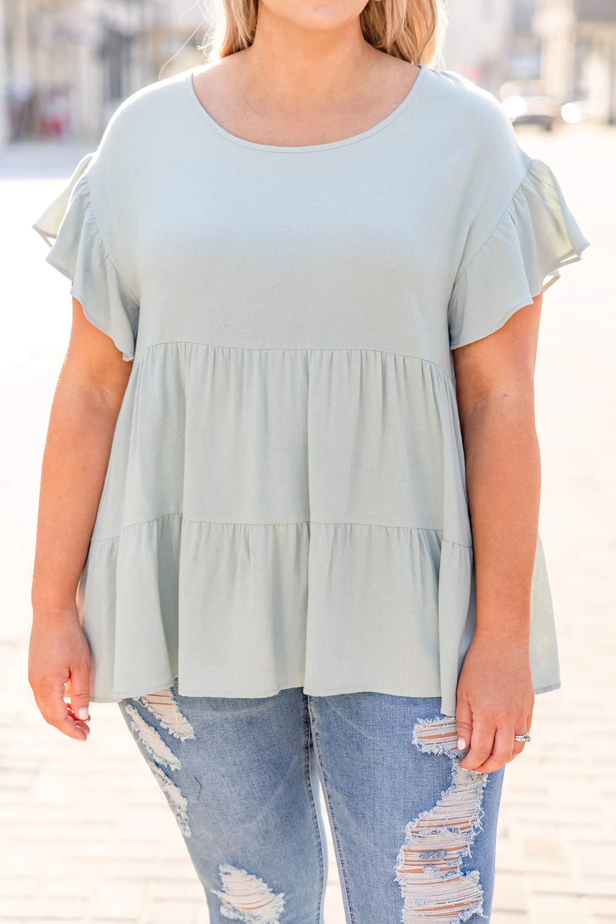 Jumping For Joy Top, Sage