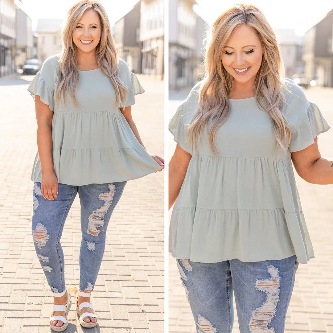 Jumping For Joy Top, Sage