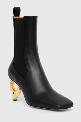 JW Anderson leather chelsea boots Chain Heel women's black color ANW43021A