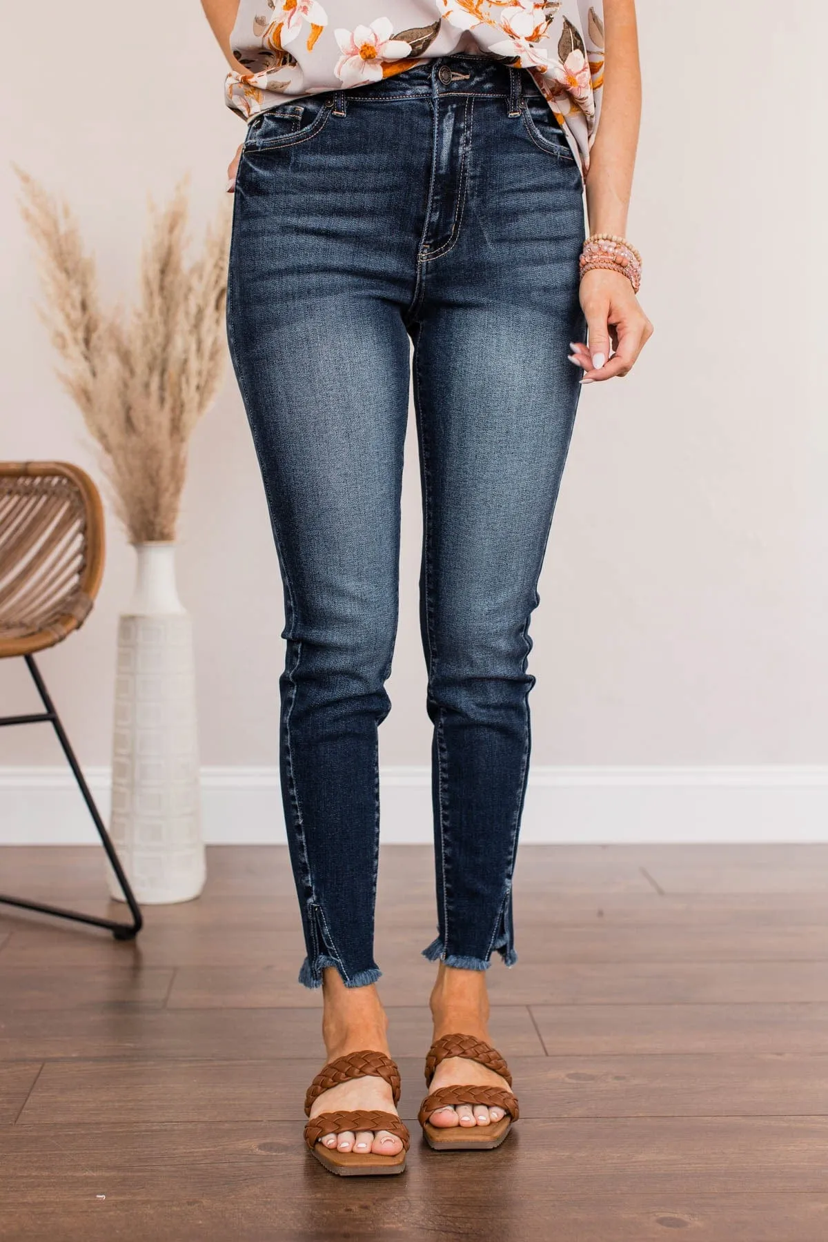 KanCan High-Rise Ankle Skinny Jean- Penelope Wash