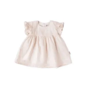 Karibou Kids Ella Linen Baby Dress - Cream