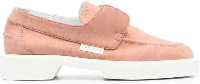 Le Silla Yatch suede moccasins Pink