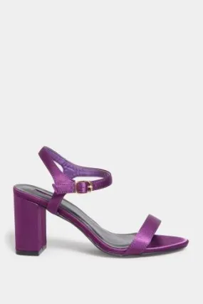 LIMITED COLLECTION Purple Block Heel Sandal In Wide E Fit & Extra Wide EEE Fit