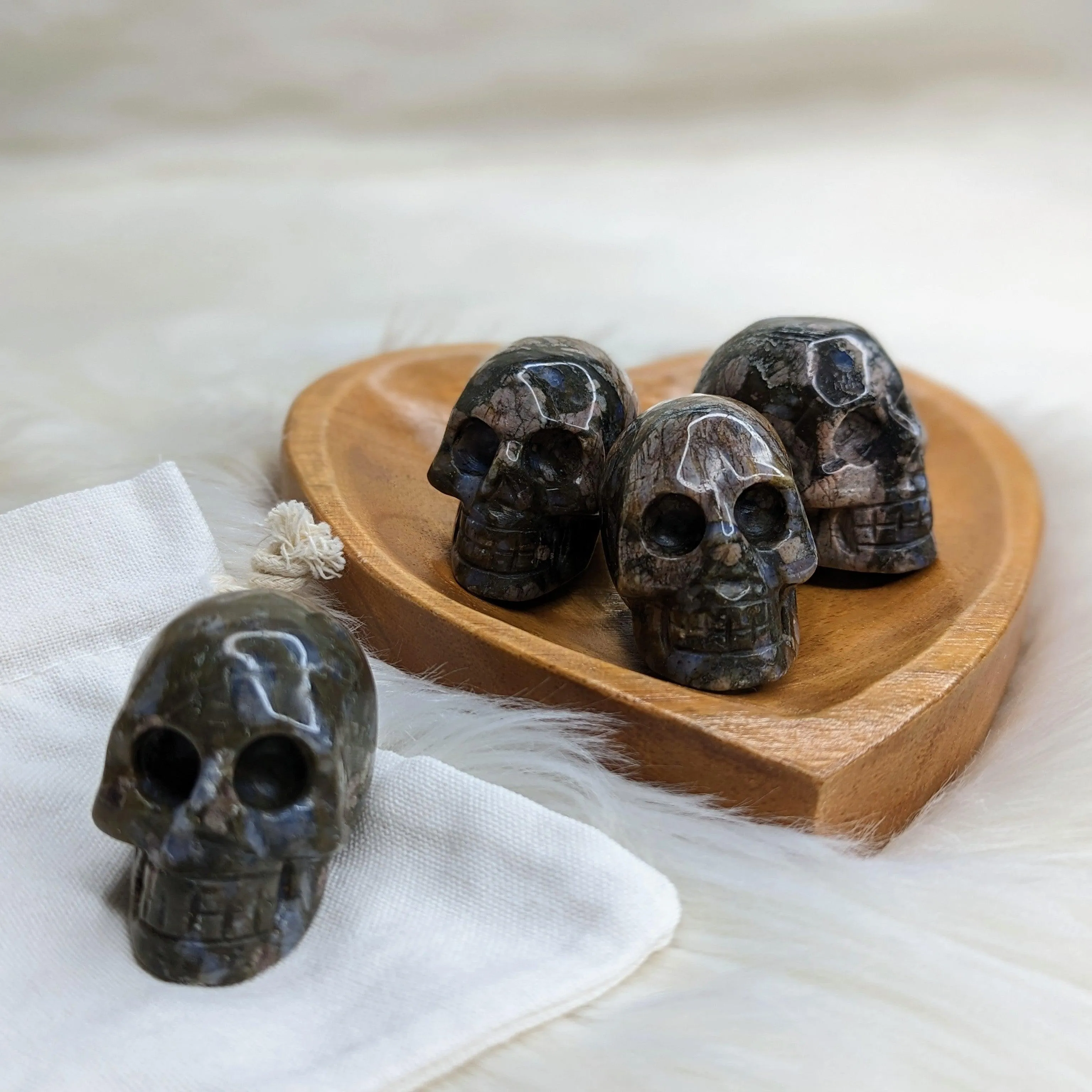 Llanite Skull Carving ~ Unique Energy and Patterns~