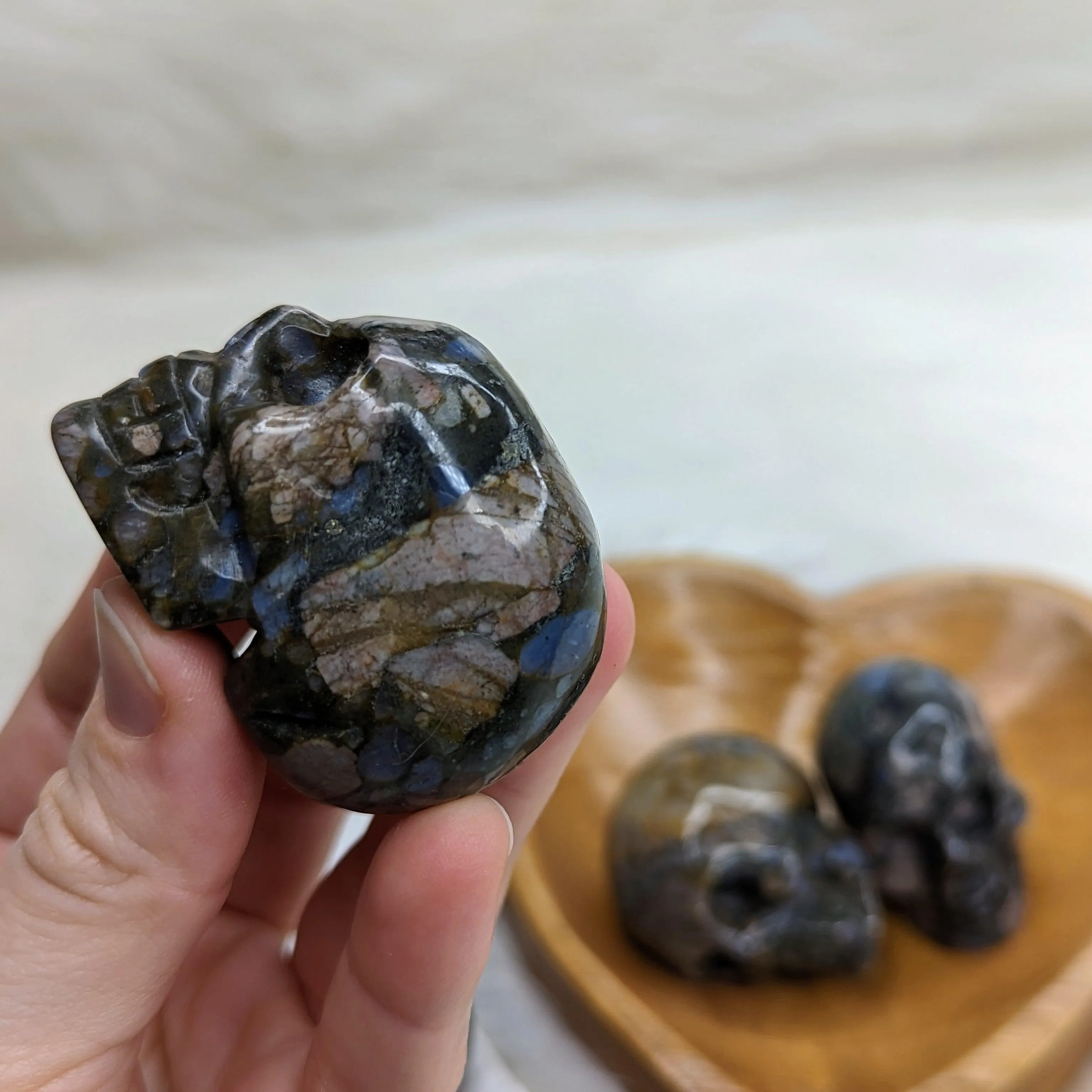 Llanite Skull Carving ~ Unique Energy and Patterns~