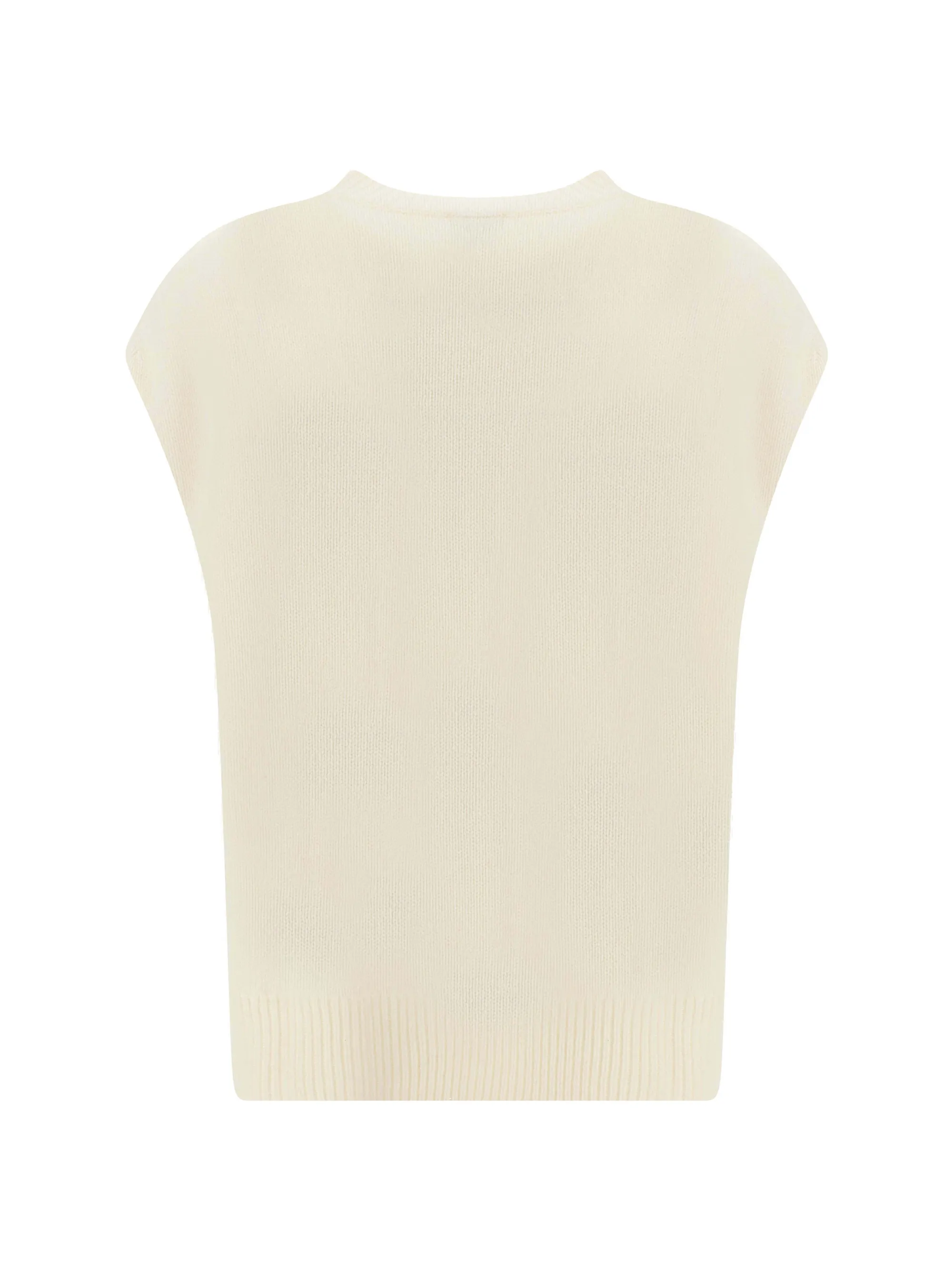 Loulou Studio  |Crew Neck Wool Rib Sleeveless Plain Oversized