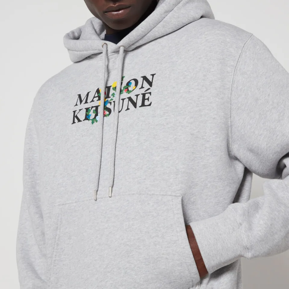 Maison Kitsuné Flowers Comfort Cotton-Jersey Hoodie - S | Coggles