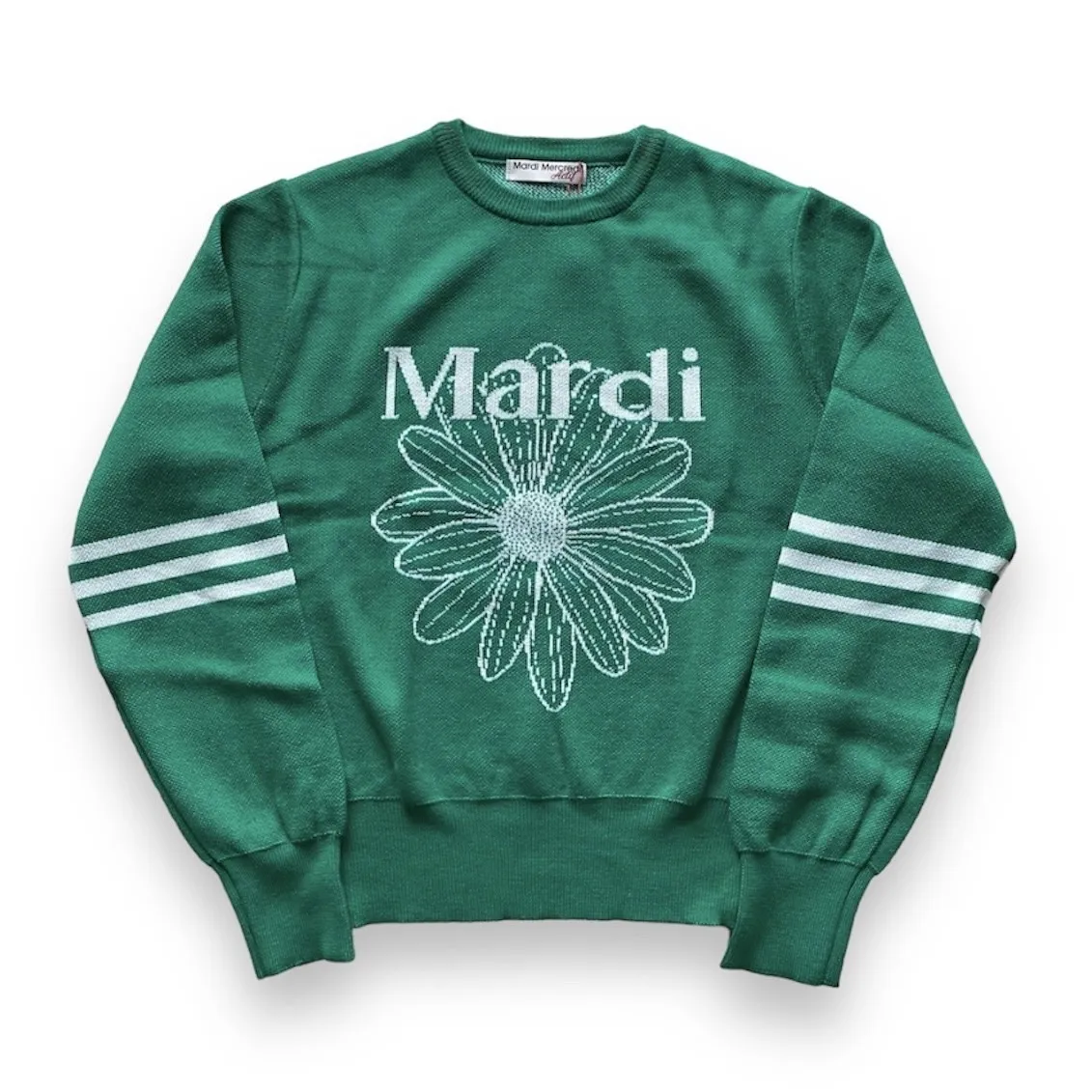 Mardi Mercredi  |Crew Neck Flower Patterns Casual Style Unisex Wool