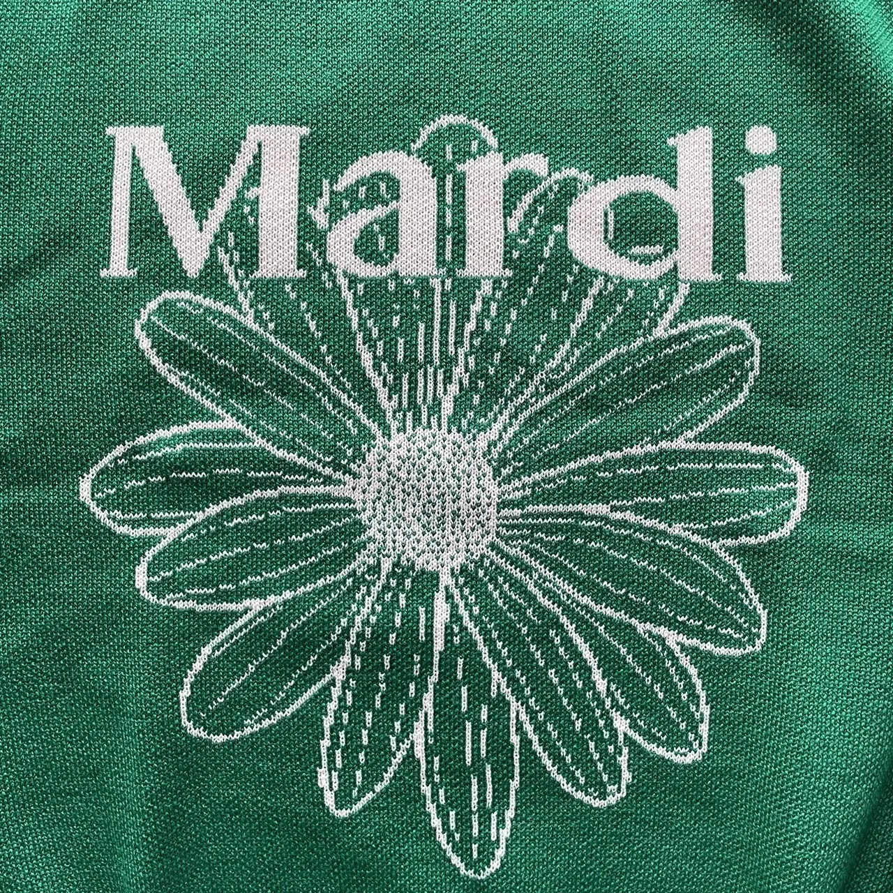 Mardi Mercredi  |Crew Neck Flower Patterns Casual Style Unisex Wool