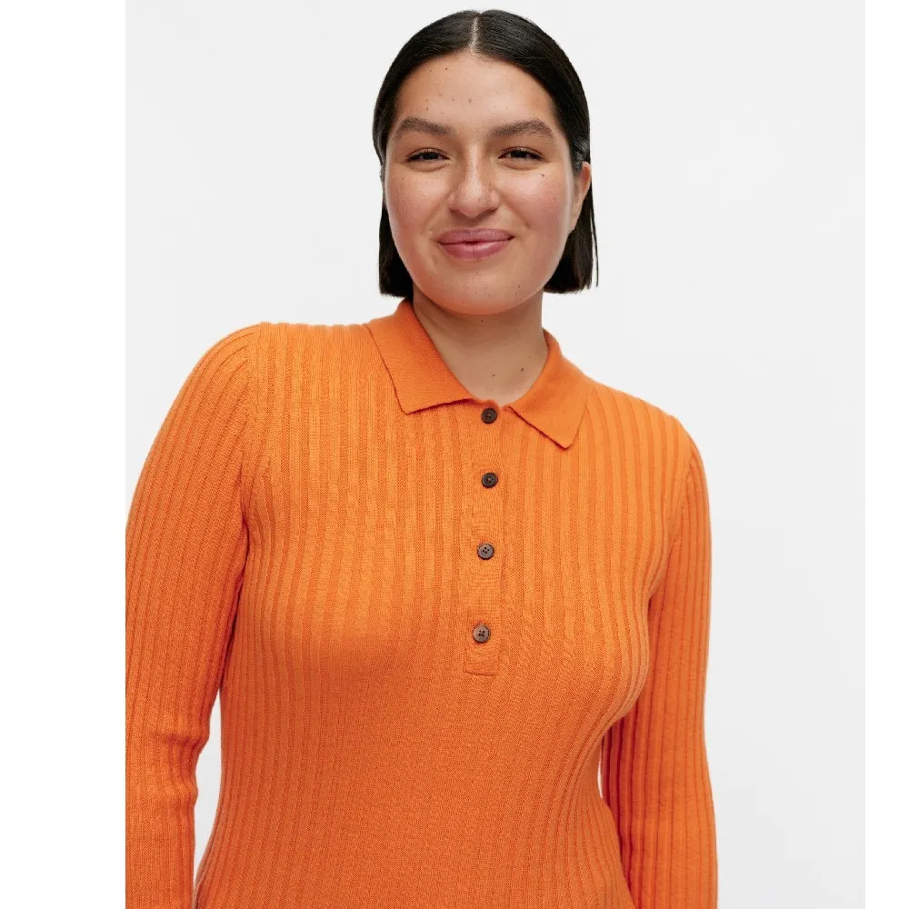 marimekko  |Casual Style Wool Rib Long Sleeves Plain Office Style