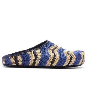 Marni x No Vacancy Inn Fussbett Sabot - Vivid Blue/Natural