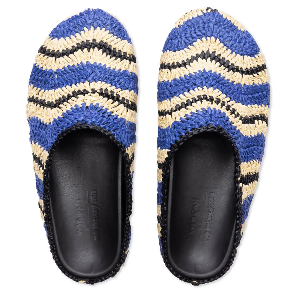 Marni x No Vacancy Inn Fussbett Sabot - Vivid Blue/Natural