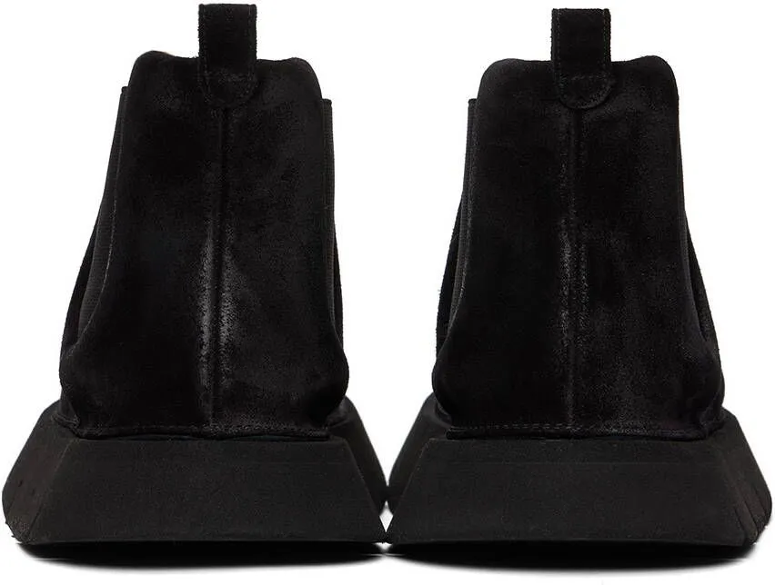 Marsèll Black Intagliata Suede Ankle Boots