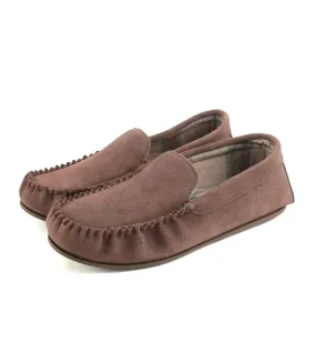 Mens harris suede moccasins truffle brown Eastern Counties Leather