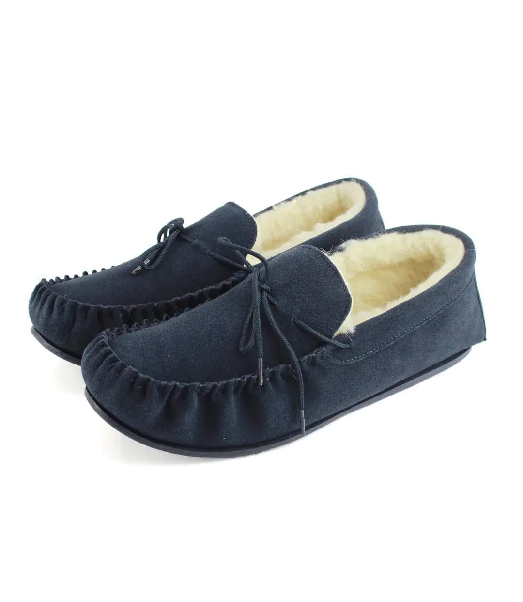 Mens joel suede moccasins navy Eastern Counties Leather