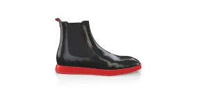 Men`s Square Toe Flat Ankle Boots 12053