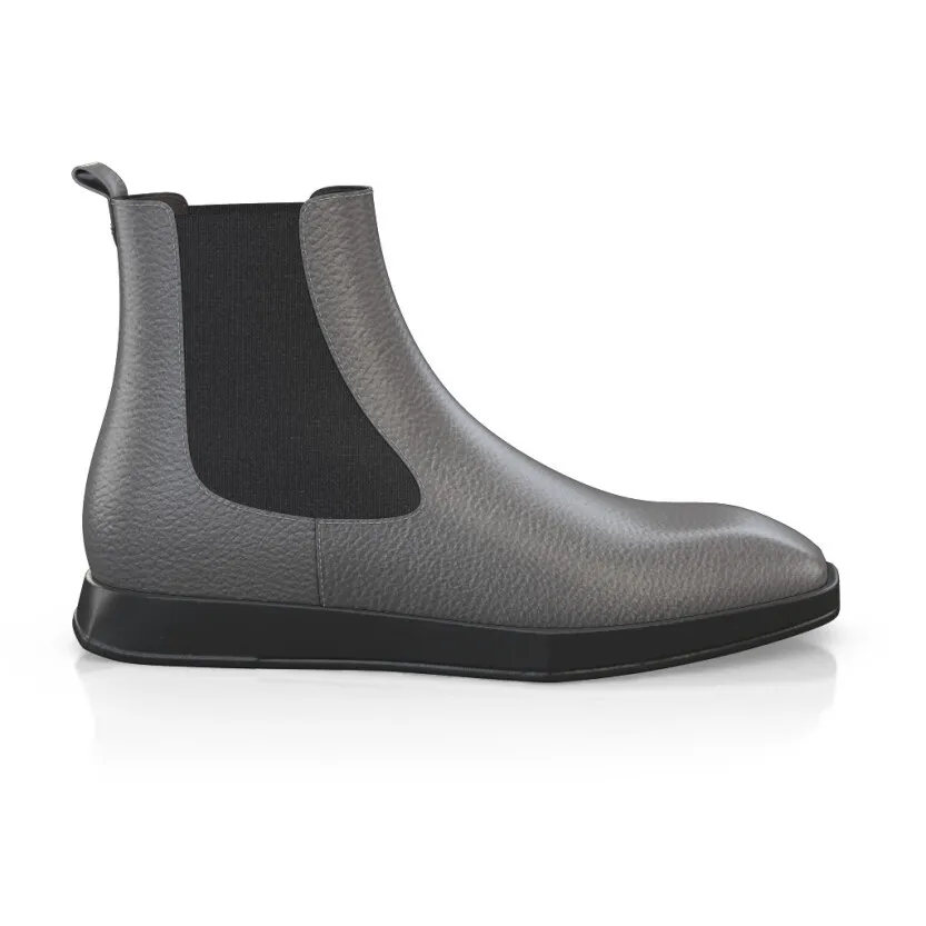 Men`s Square Toe Flat Ankle Boots 12230