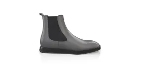 Men`s Square Toe Flat Ankle Boots 12230