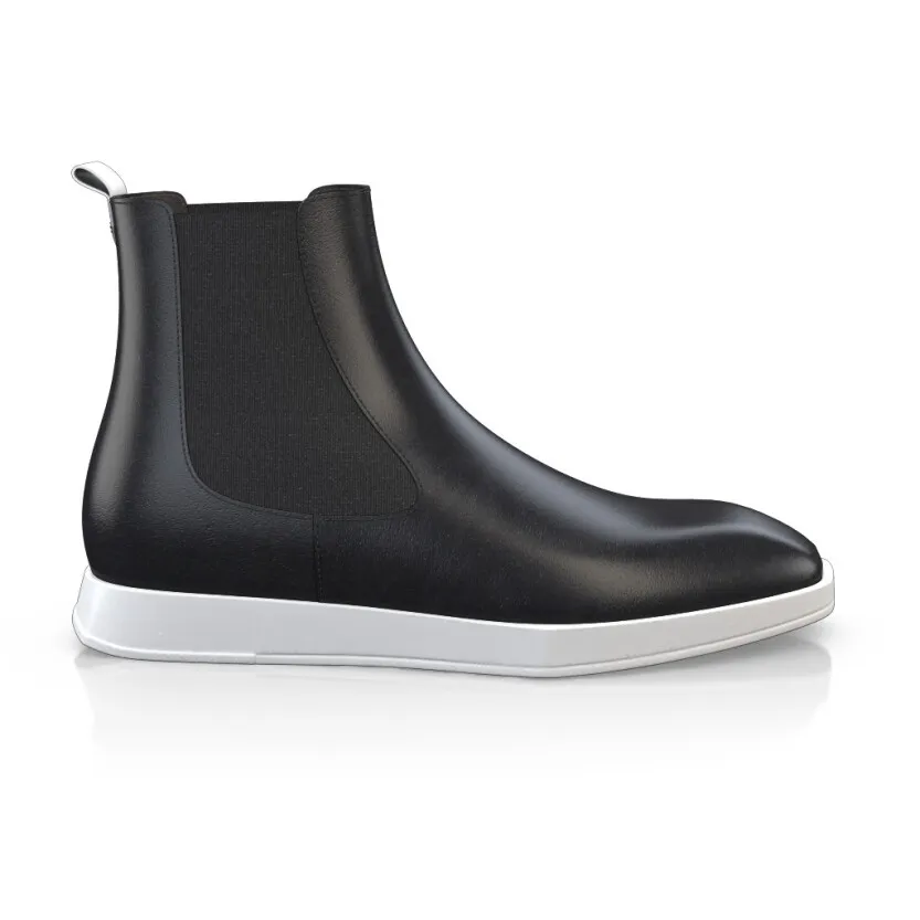 Men`s Square Toe Flat Ankle Boots 13859