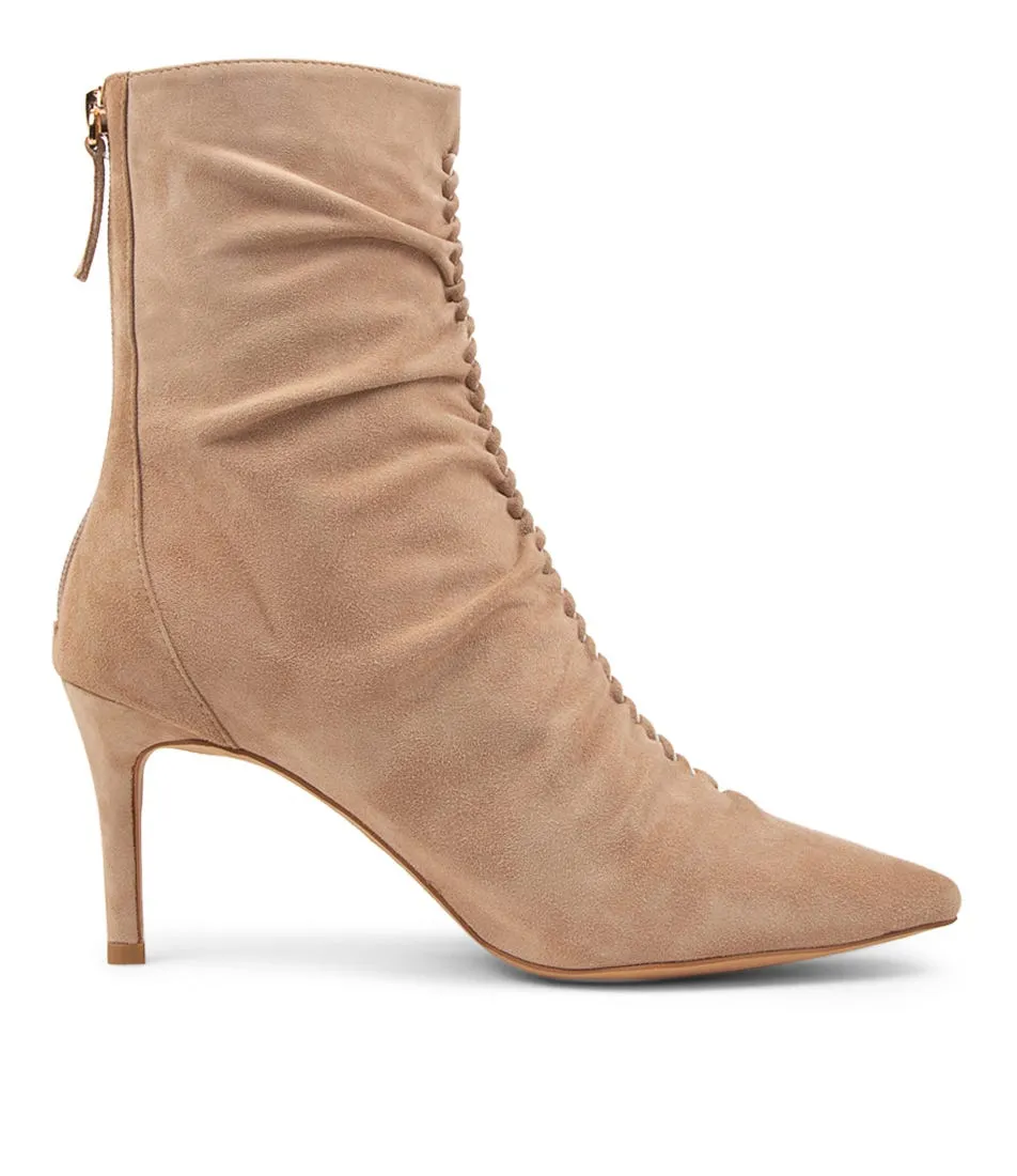 MIDAS Bleacher Latte Suede Ankle Boots