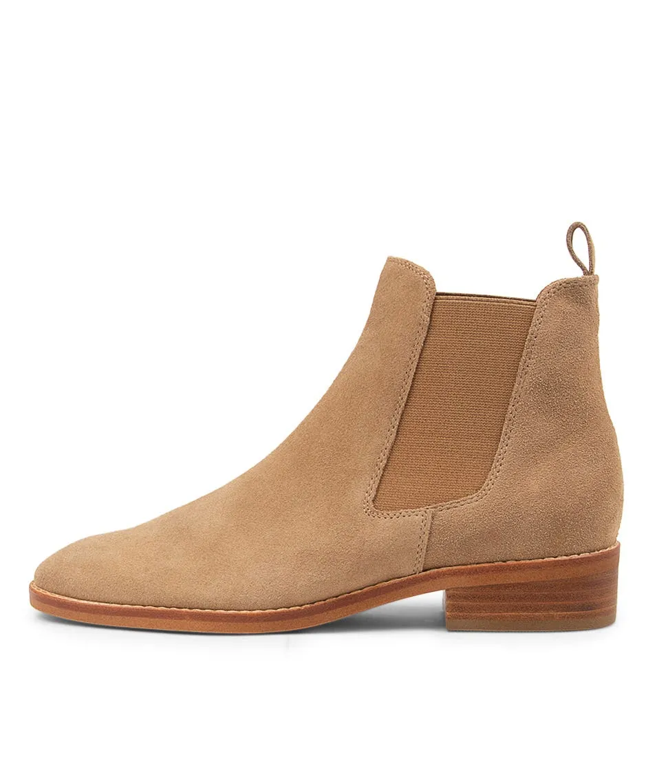 MIDAS Brixton Camel Suede Ankle Boots