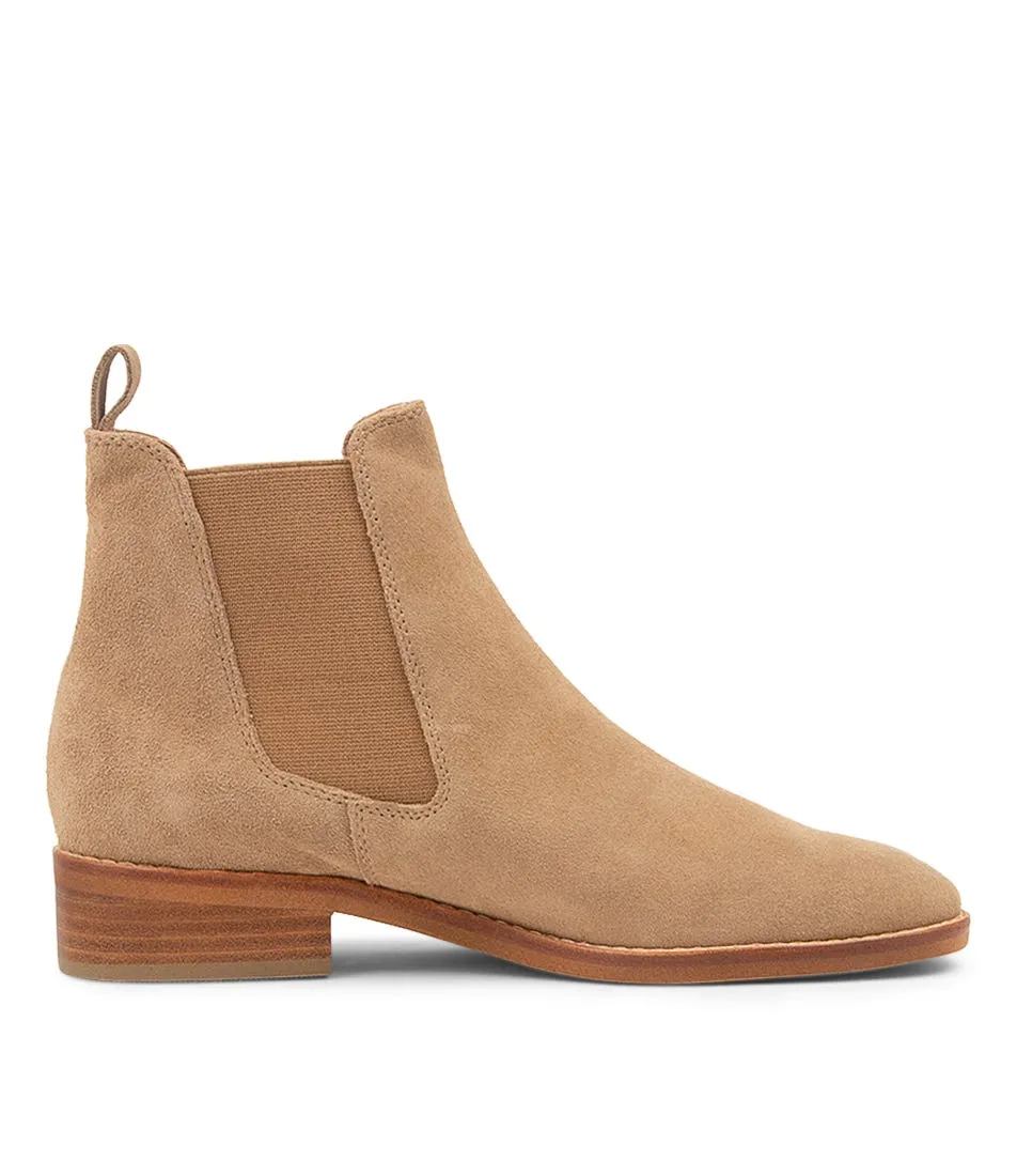 MIDAS Brixton Camel Suede Ankle Boots