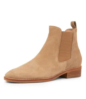 MIDAS Brixton Camel Suede Ankle Boots