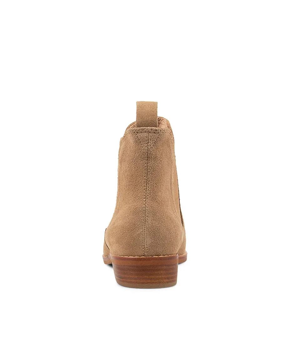 MIDAS Brixton Camel Suede Ankle Boots