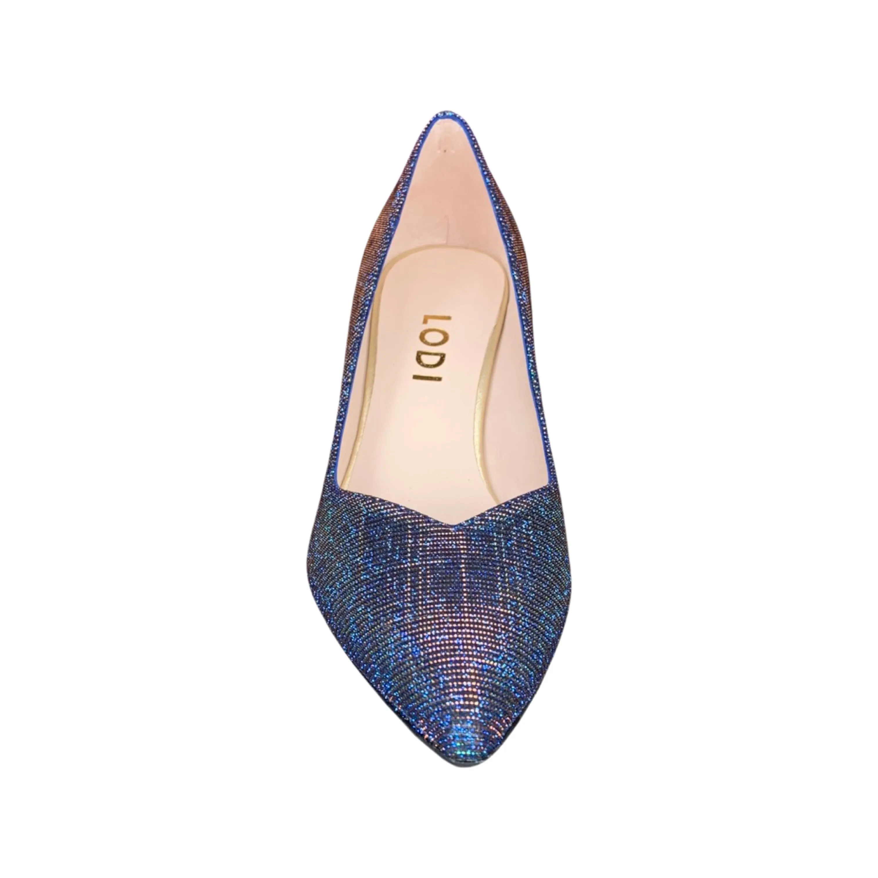 Mili Te Navy Multi Shimmer Block Heel Pump