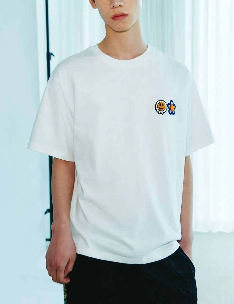 MISTER CHILD  |Unisex Blended Fabrics Street Style Short Sleeves Oversized