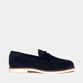 Mocassino Hogan in suede blu