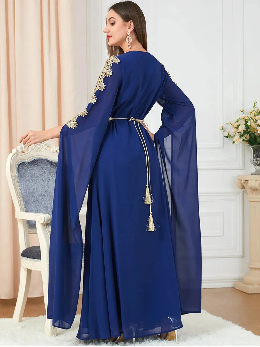 Moroccan Kaftan, Muslim Women Abaya, Dresses Long Sleeve