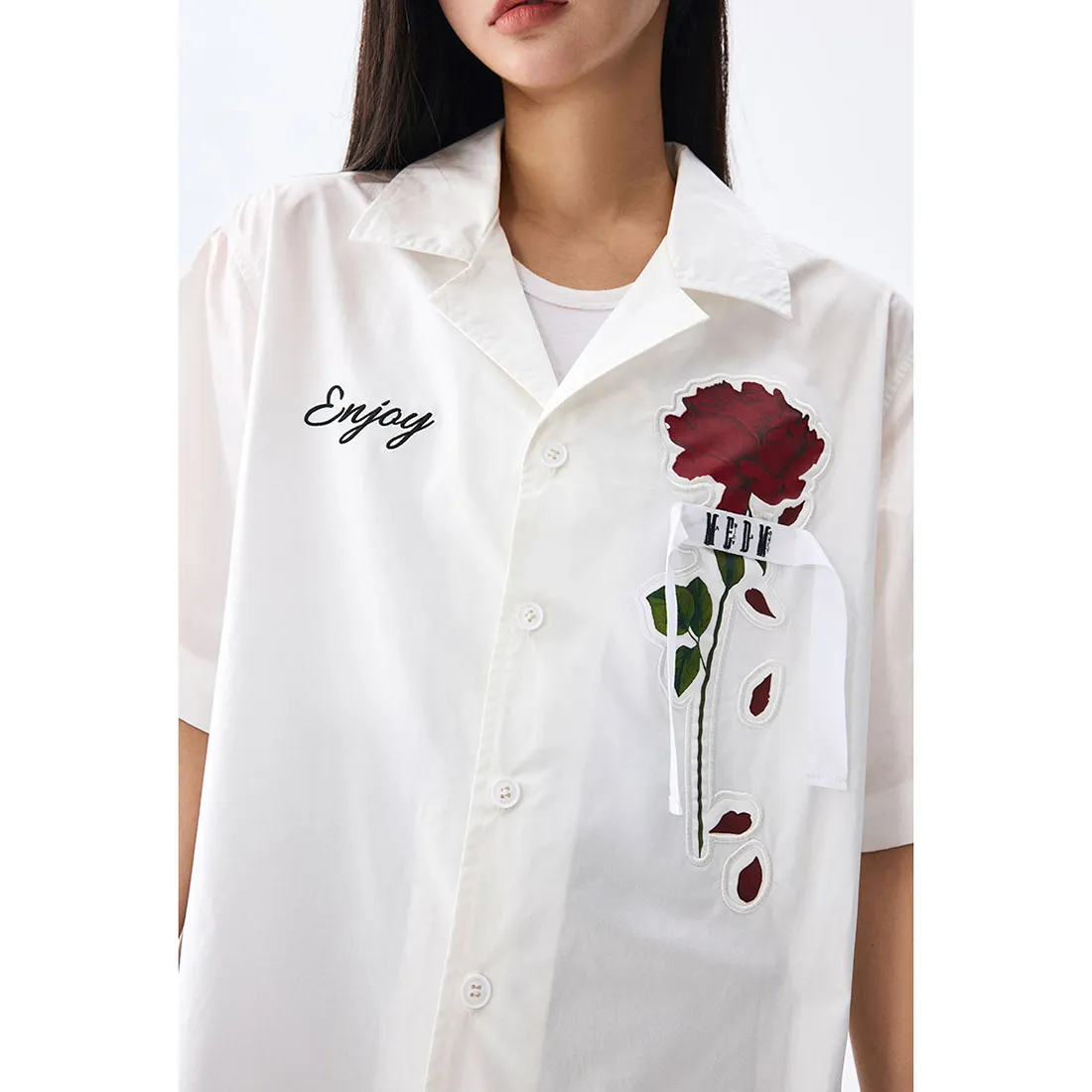 MR. ENJOY DA MONEY  |Flower Patterns Unisex Street Style Cotton Short Sleeves