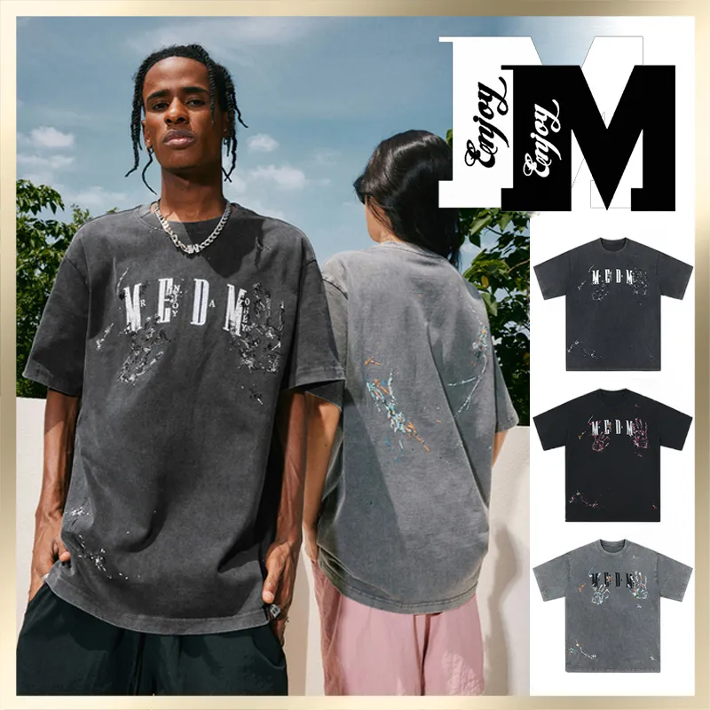 MR. ENJOY DA MONEY  |Unisex Blended Fabrics Street Style Cotton Short Sleeves