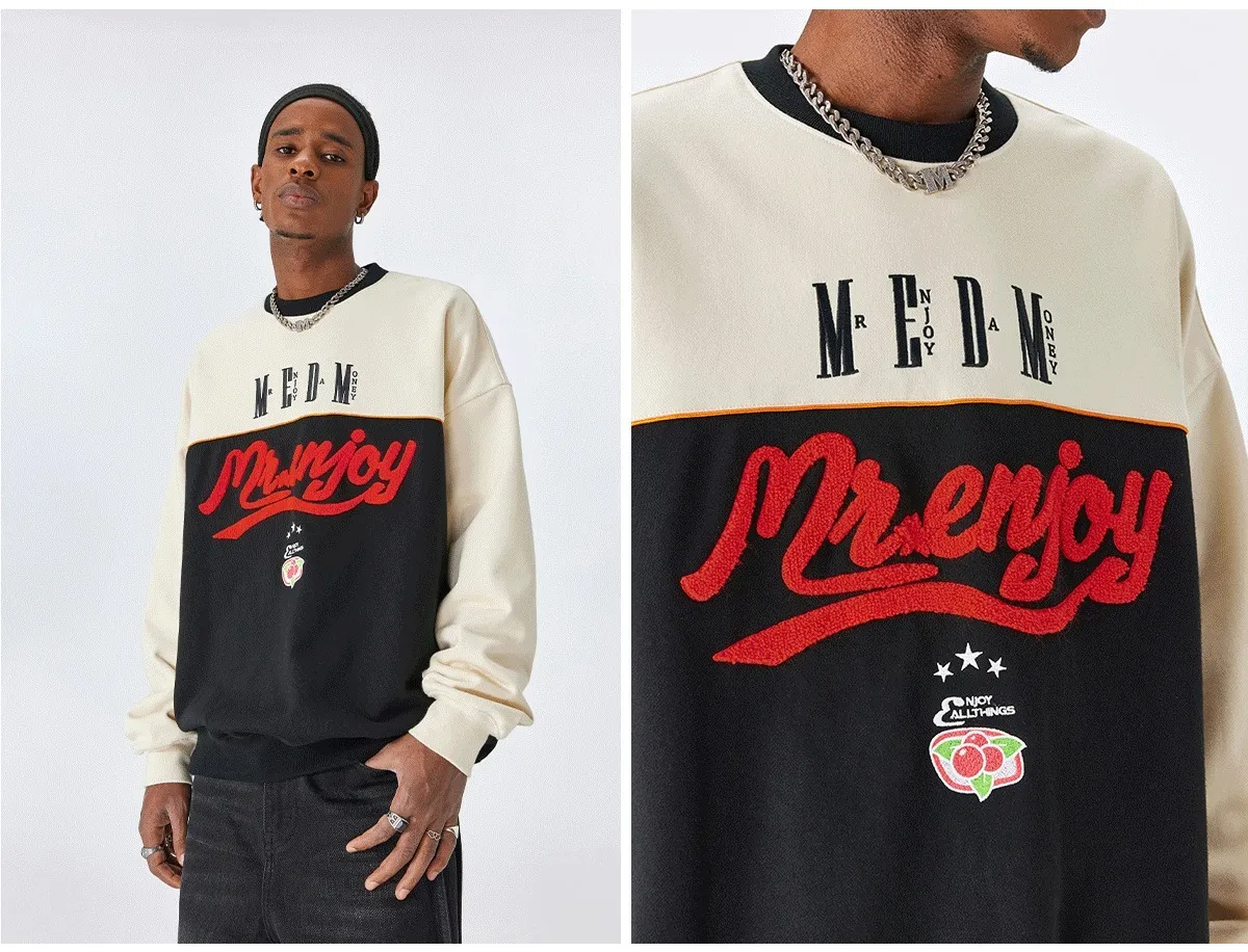 MR. ENJOY DA MONEY  |Unisex Sweat Street Style Long Sleeves Cotton Oversized