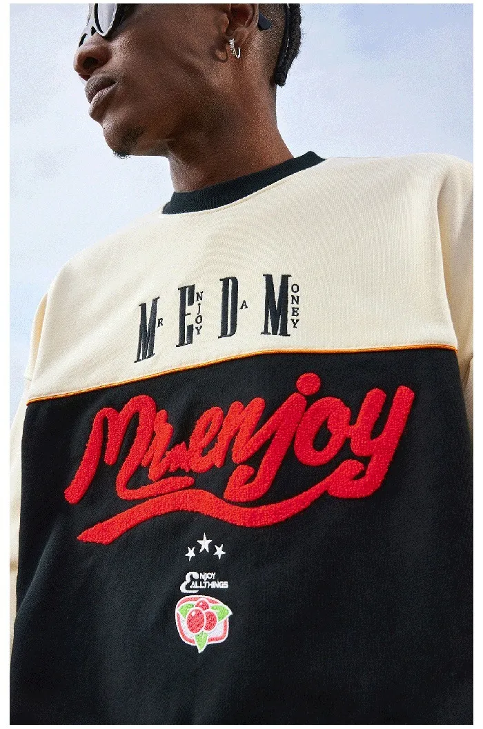 MR. ENJOY DA MONEY  |Unisex Sweat Street Style Long Sleeves Cotton Oversized