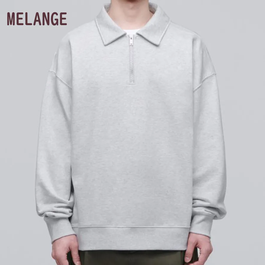 MUSINSA STANDARD  |Street Style Long Sleeves Plain Cotton Oversized Sweatshirts