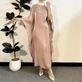 Muslim Abaya Loose Maxi Dresses Women Muslim Casual Solid Robe