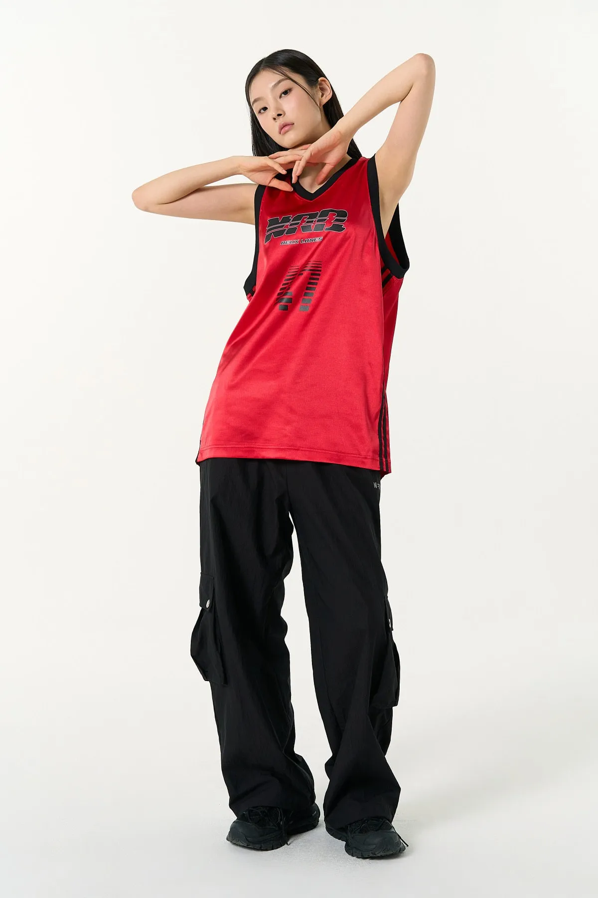 NERDY  |●NERDY● Sporty jersey sleeveless top (3color) unisex