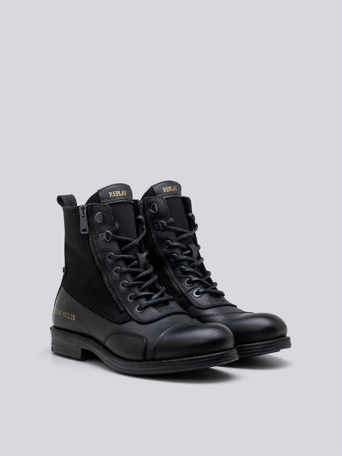 PACK BIKER LACE-UP BOOTS