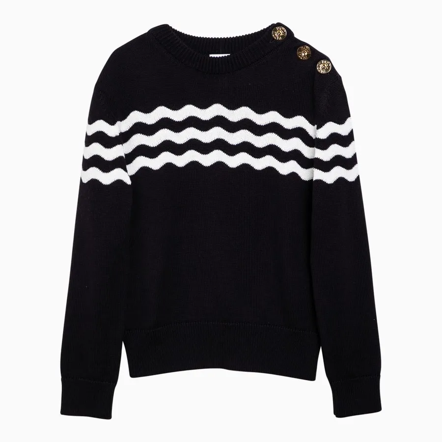 PATOU  |Crew Neck Casual Style Unisex Wool Rib Street Style