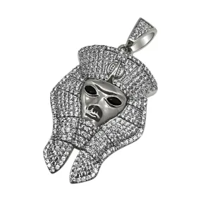 Pharaoh Rhodium CZ Bling Bling Pendant