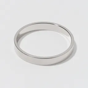 Platinum Flat Wedding Band - Matte 3mm