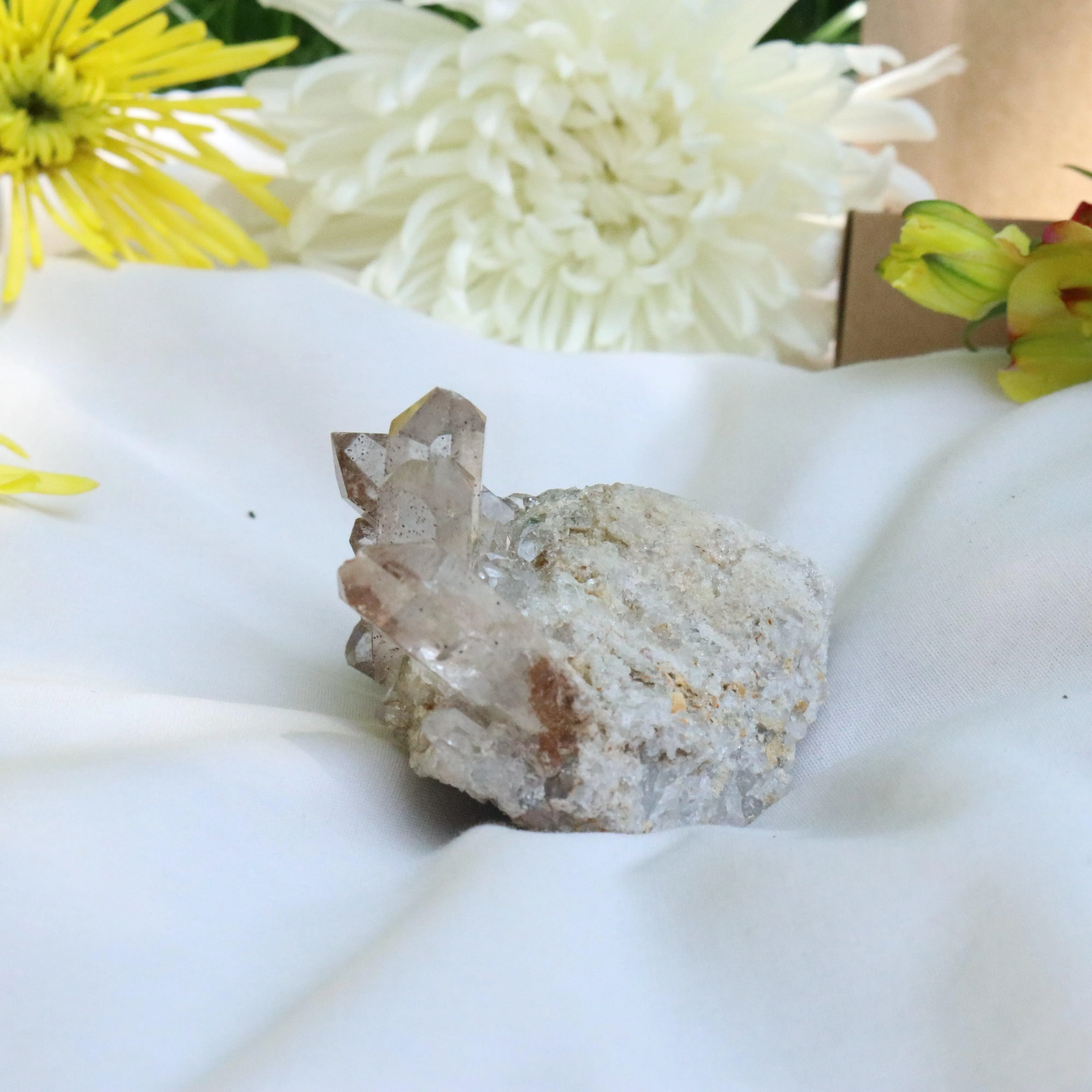 Quartz Cluster from Brazil ~ Gemmy and Earthy Vibes