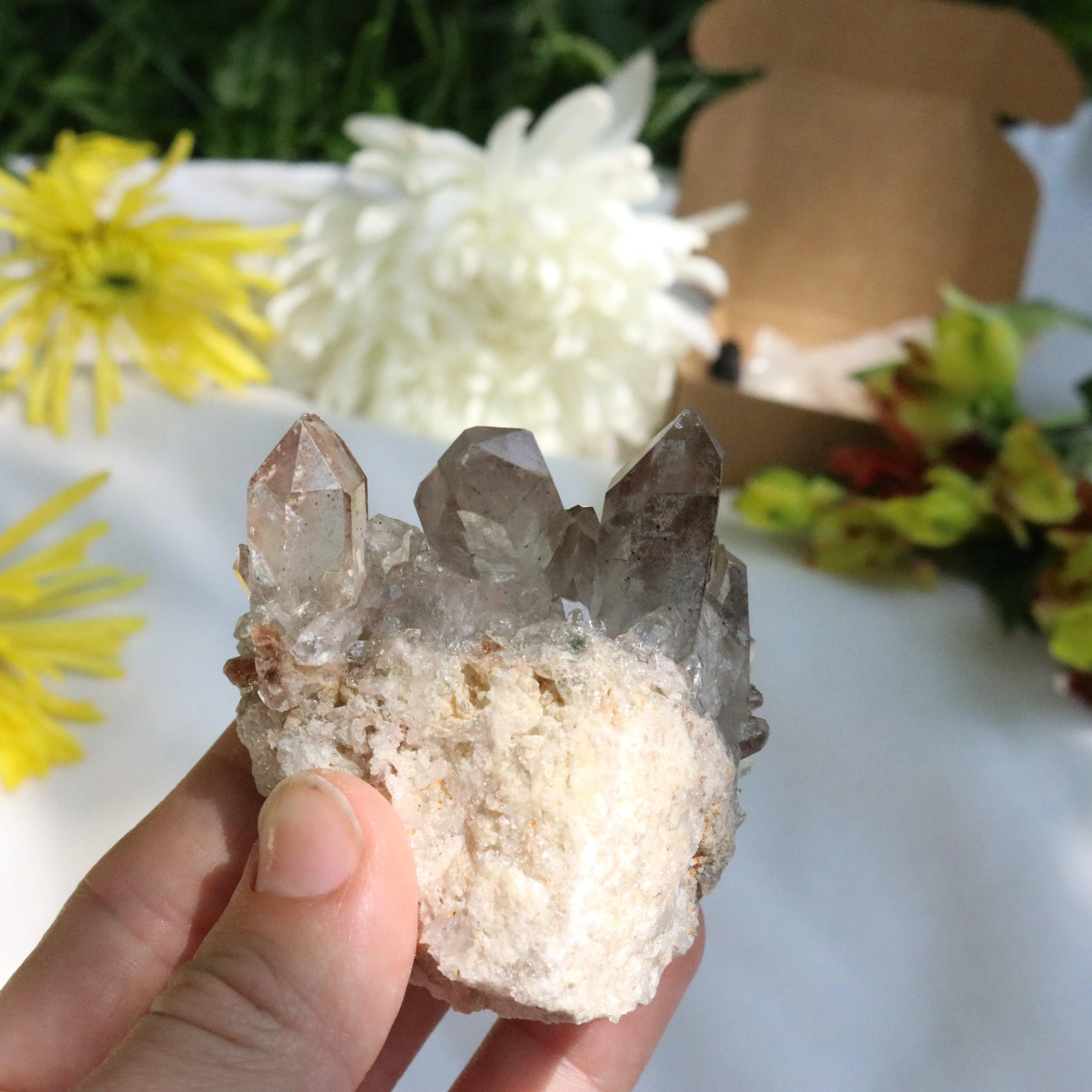 Quartz Cluster from Brazil ~ Gemmy and Earthy Vibes